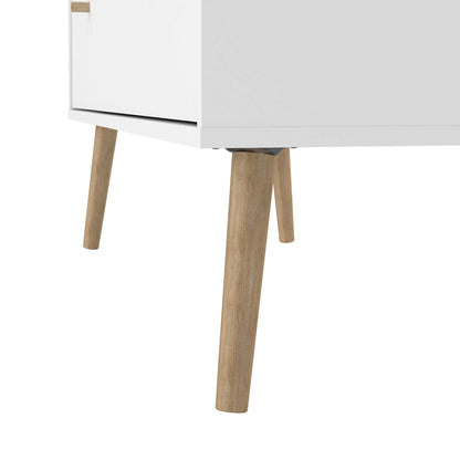 Quietbloom White Wooden Chest 4 Drawers