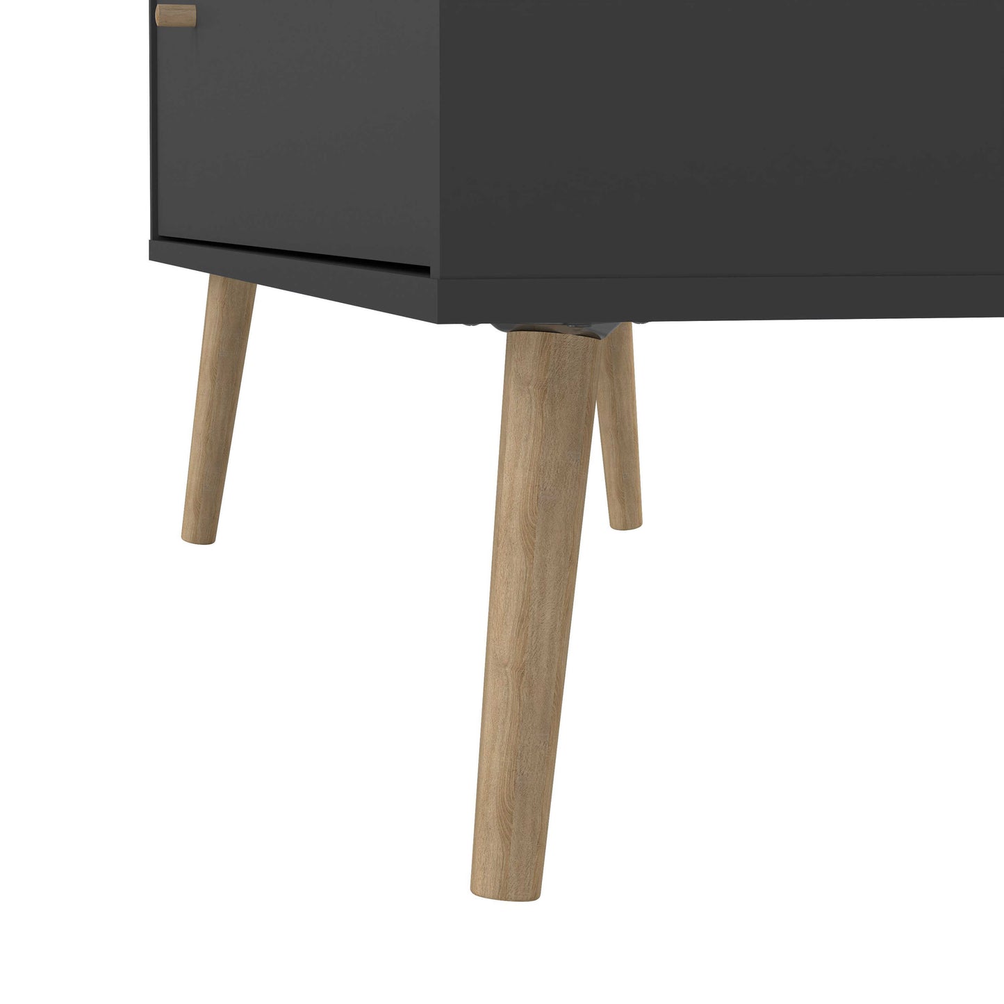 Quietbloom Dark Grey Wooden Chest 4 Drawers