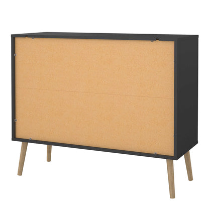 Quietbloom Dark Grey Wooden Chest 4 Drawers