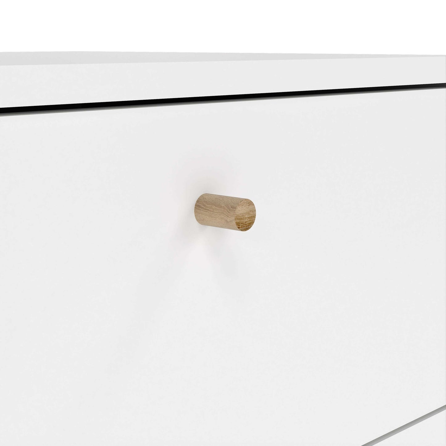 Quietbloom White Wooden Storage Chest 5 Drawers
