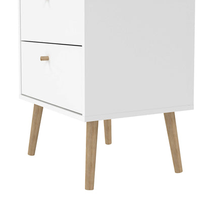 Quietbloom White Wooden Storage Chest 5 Drawers