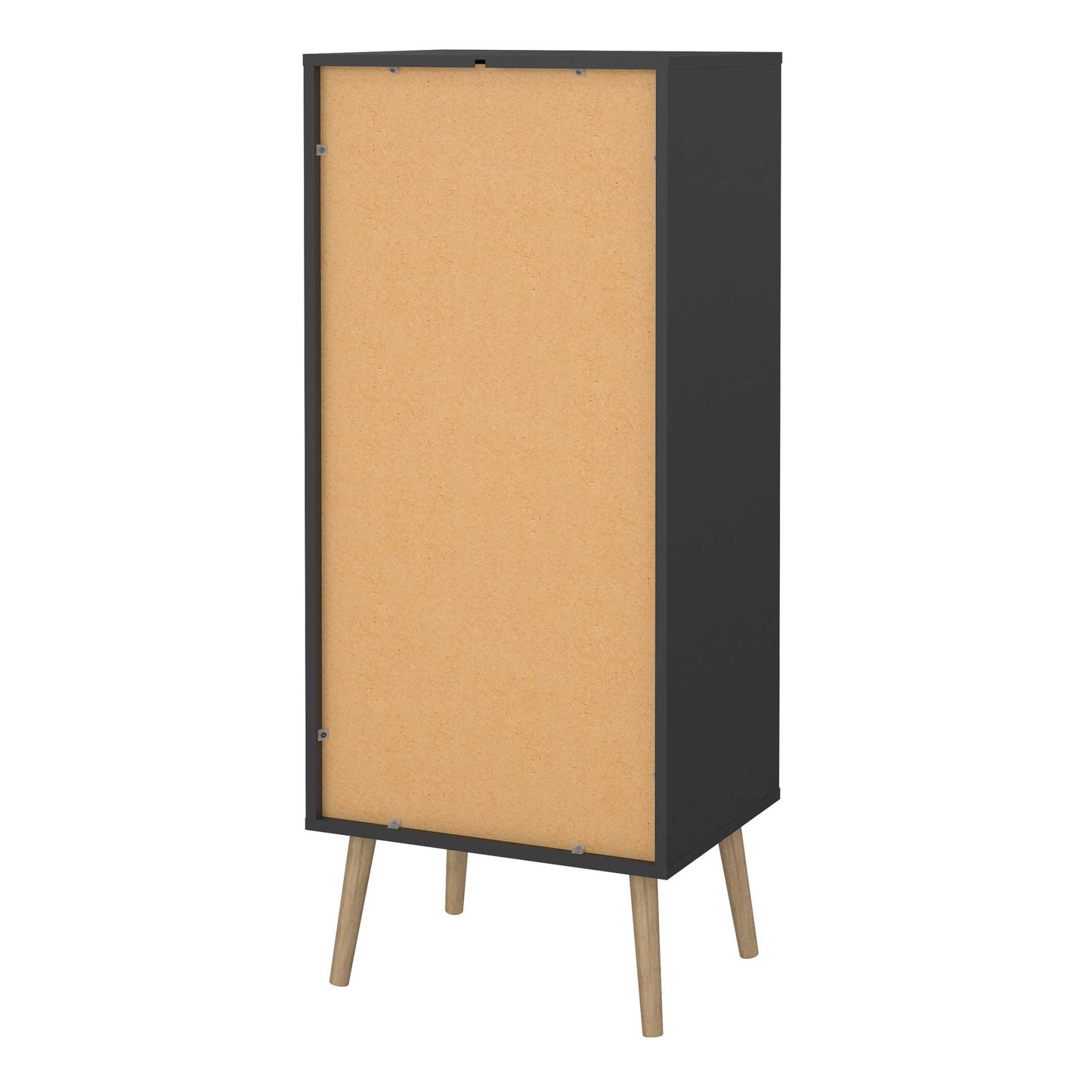 Quietbloom Dark Grey Wooden Storage Chest 5 Drawers