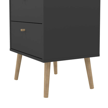 Quietbloom Dark Grey Wooden Storage Chest 5 Drawers