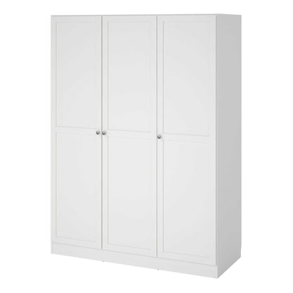 Cherryfern White Wooden Wardrobe 3 Frame Doors
