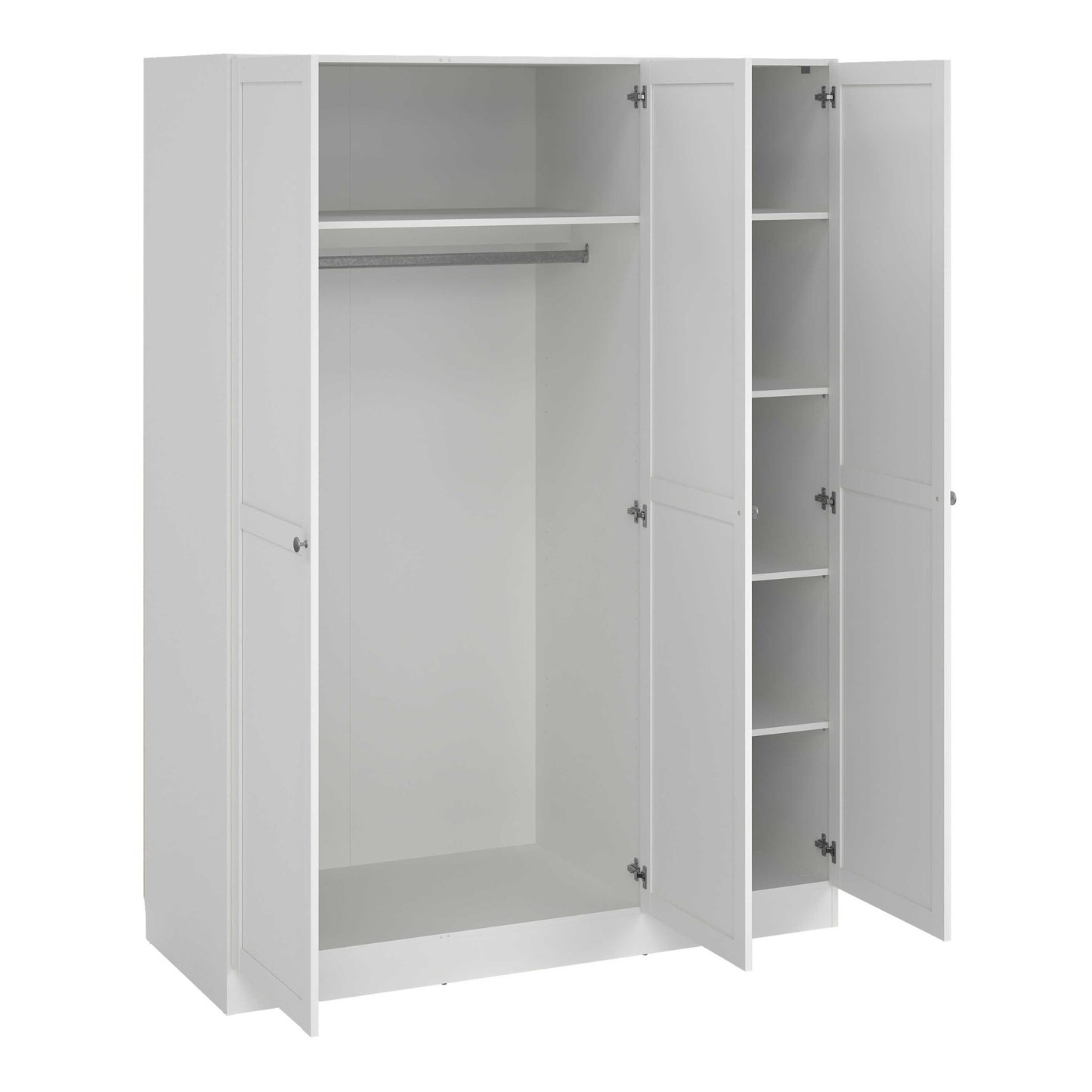 Cherryfern White Wooden Wardrobe 3 Frame Doors