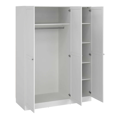 Cherryfern White Wooden Wardrobe 3 Frame Doors