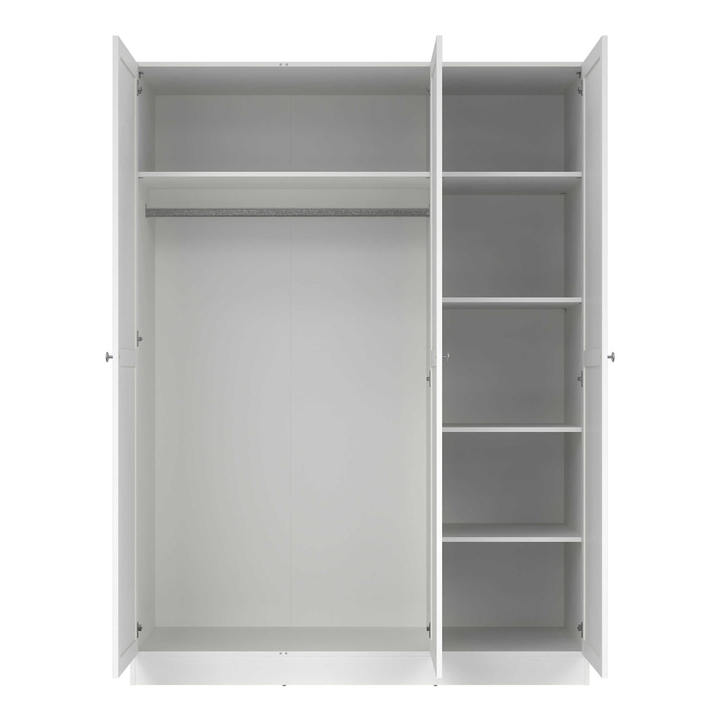 Cherryfern White Wooden Wardrobe 3 Frame Doors