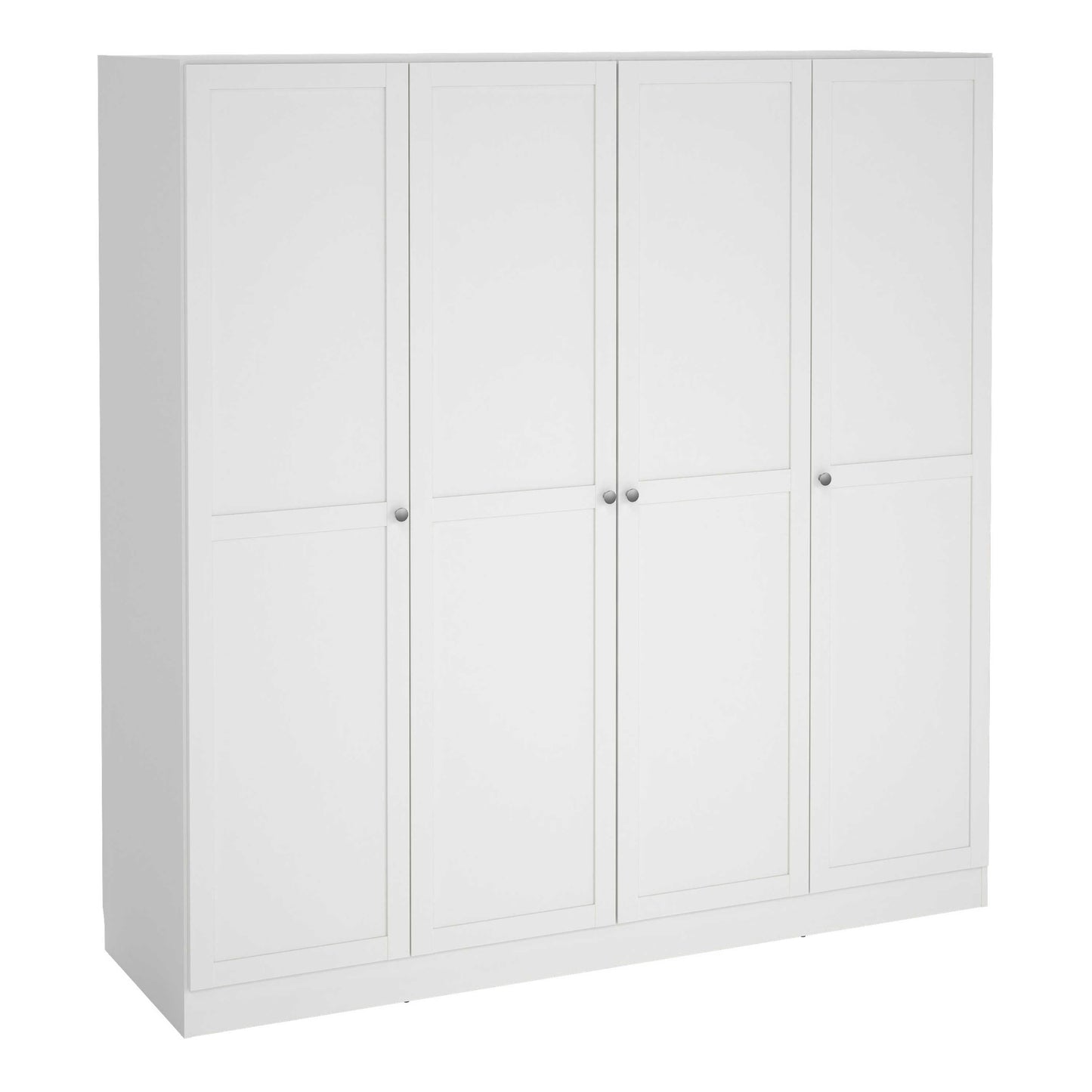 Cherryfern White Wooden Wardrobe 4 Frame Doors