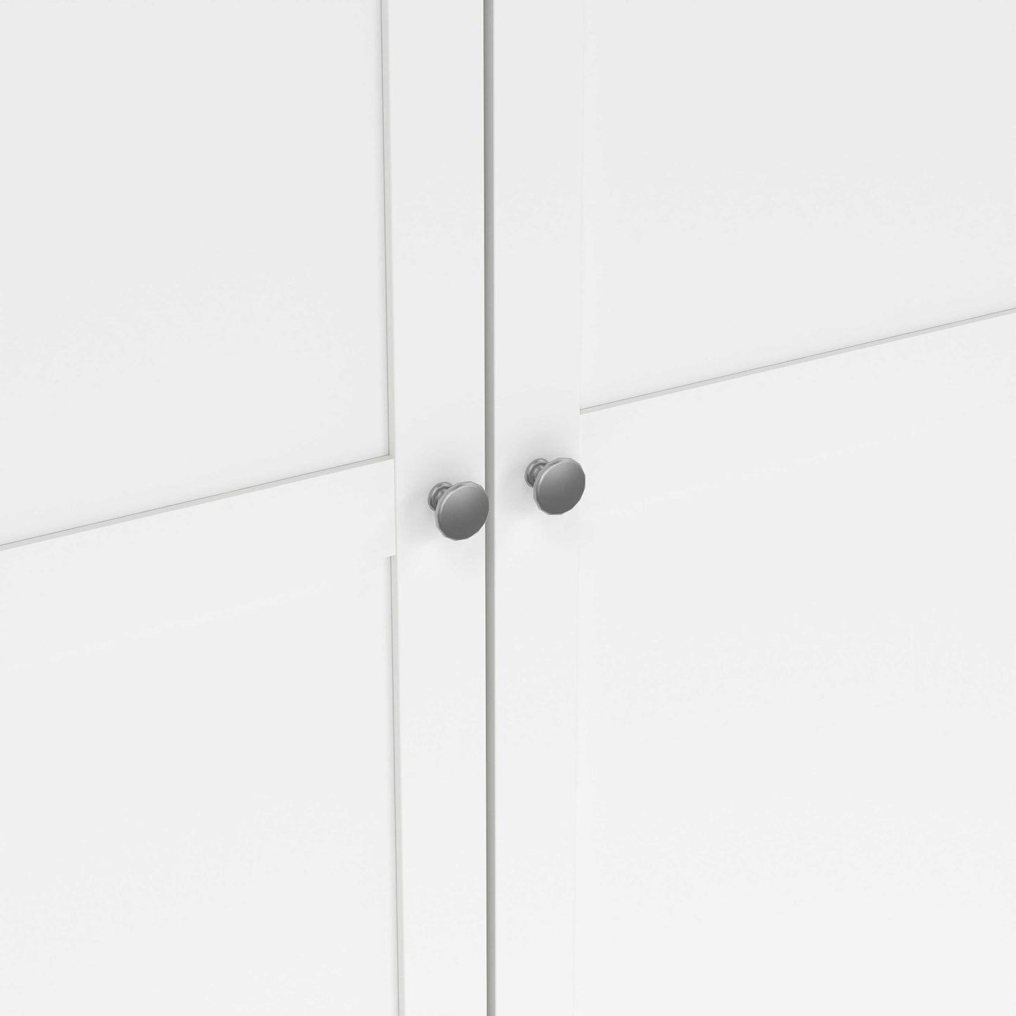 Cherryfern White Wooden Wardrobe 4 Frame Doors
