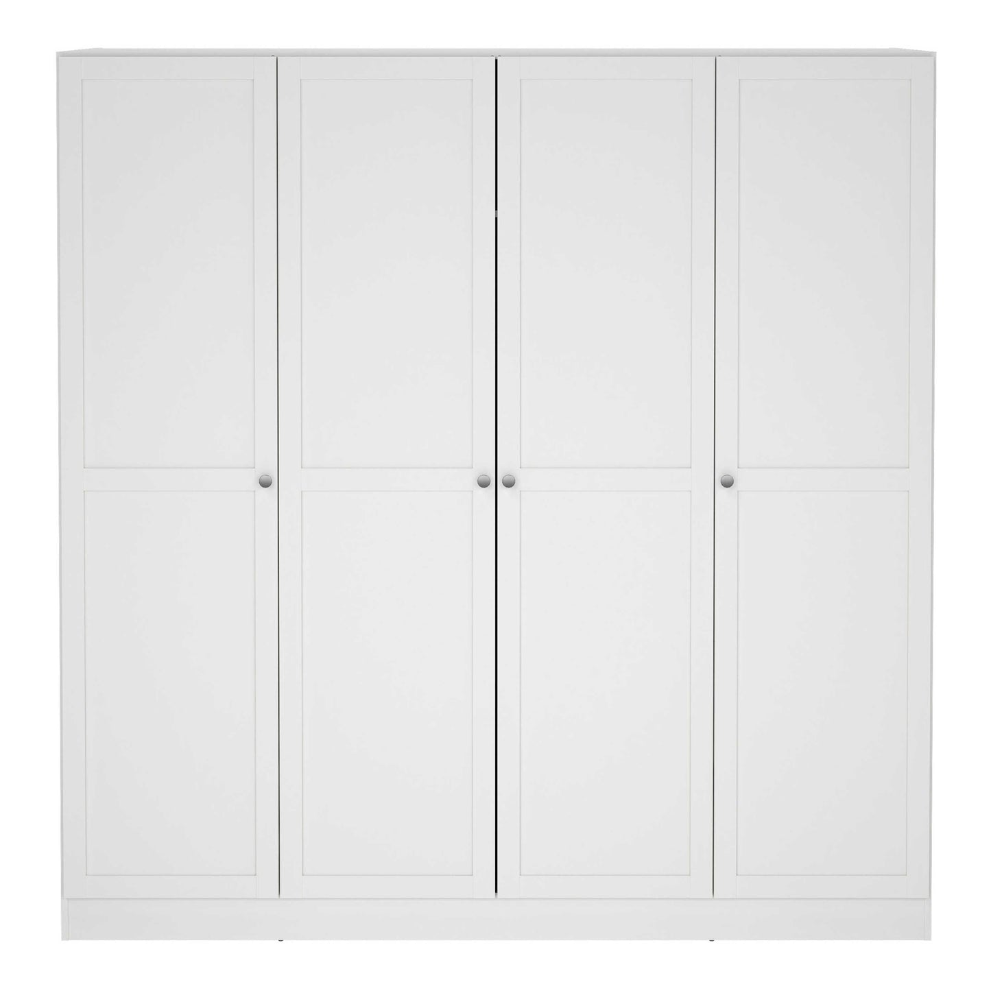 Cherryfern White Wooden Wardrobe 4 Frame Doors