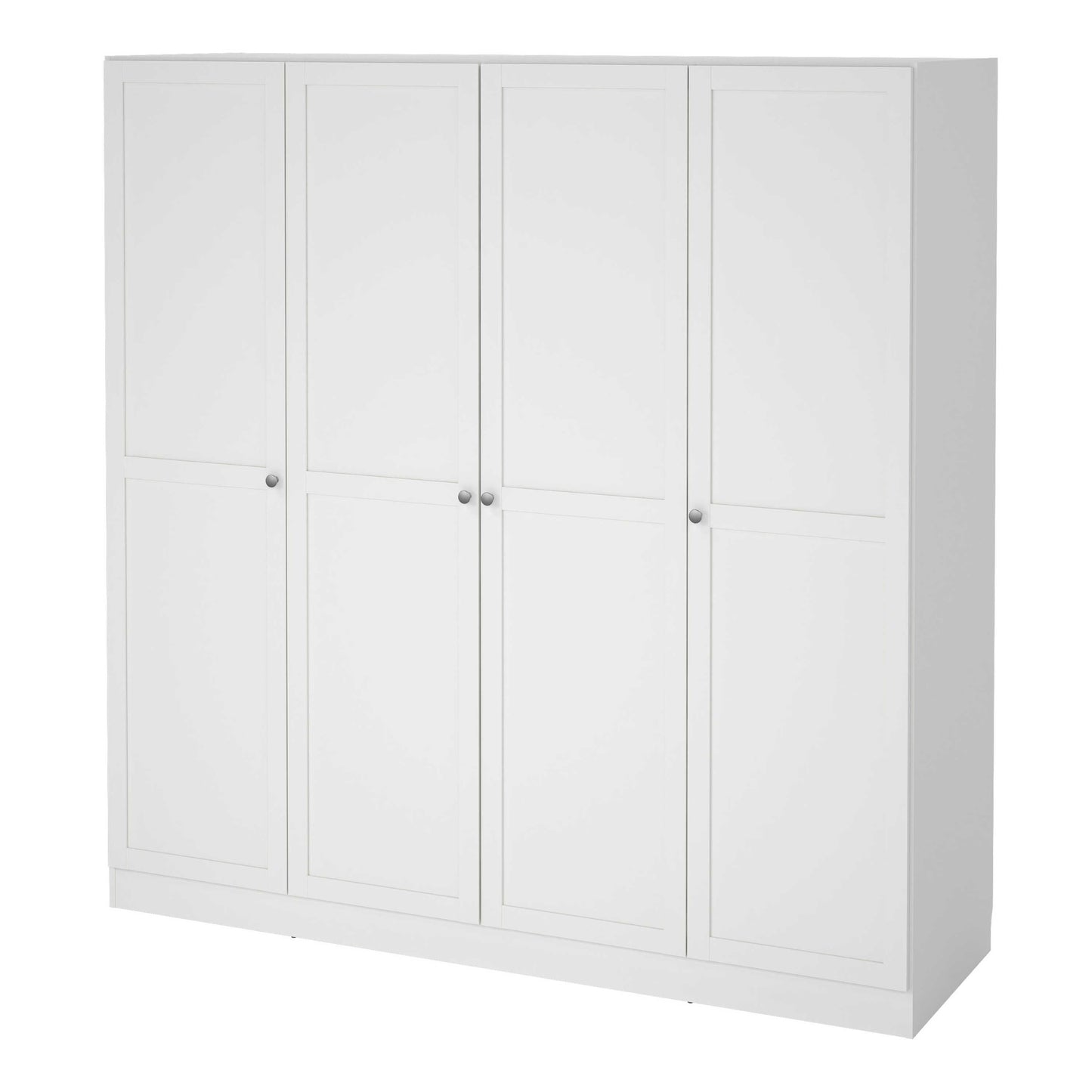 Cherryfern White Wooden Wardrobe 4 Frame Doors