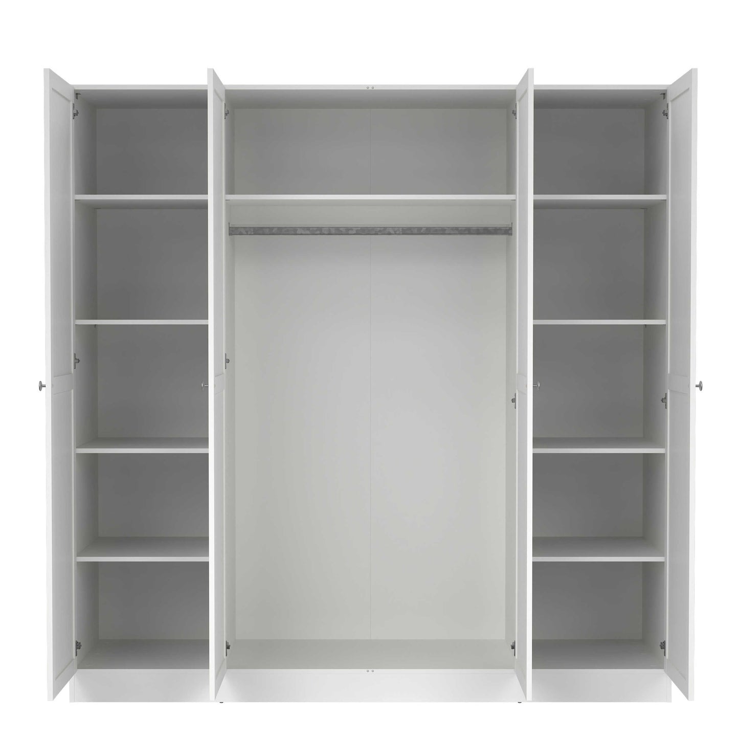 Cherryfern White Wooden Wardrobe 4 Frame Doors