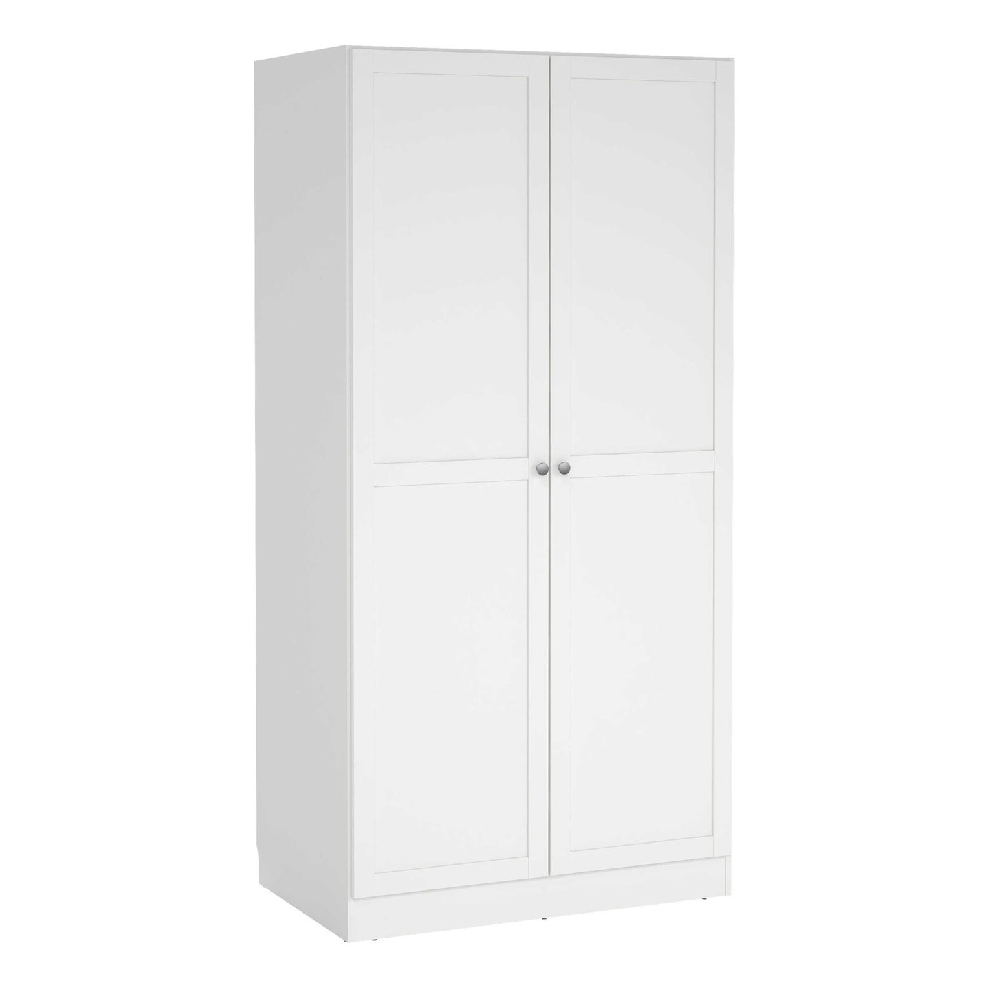 Cherryfern White Wooden Wardrobe 2 Frame Doors