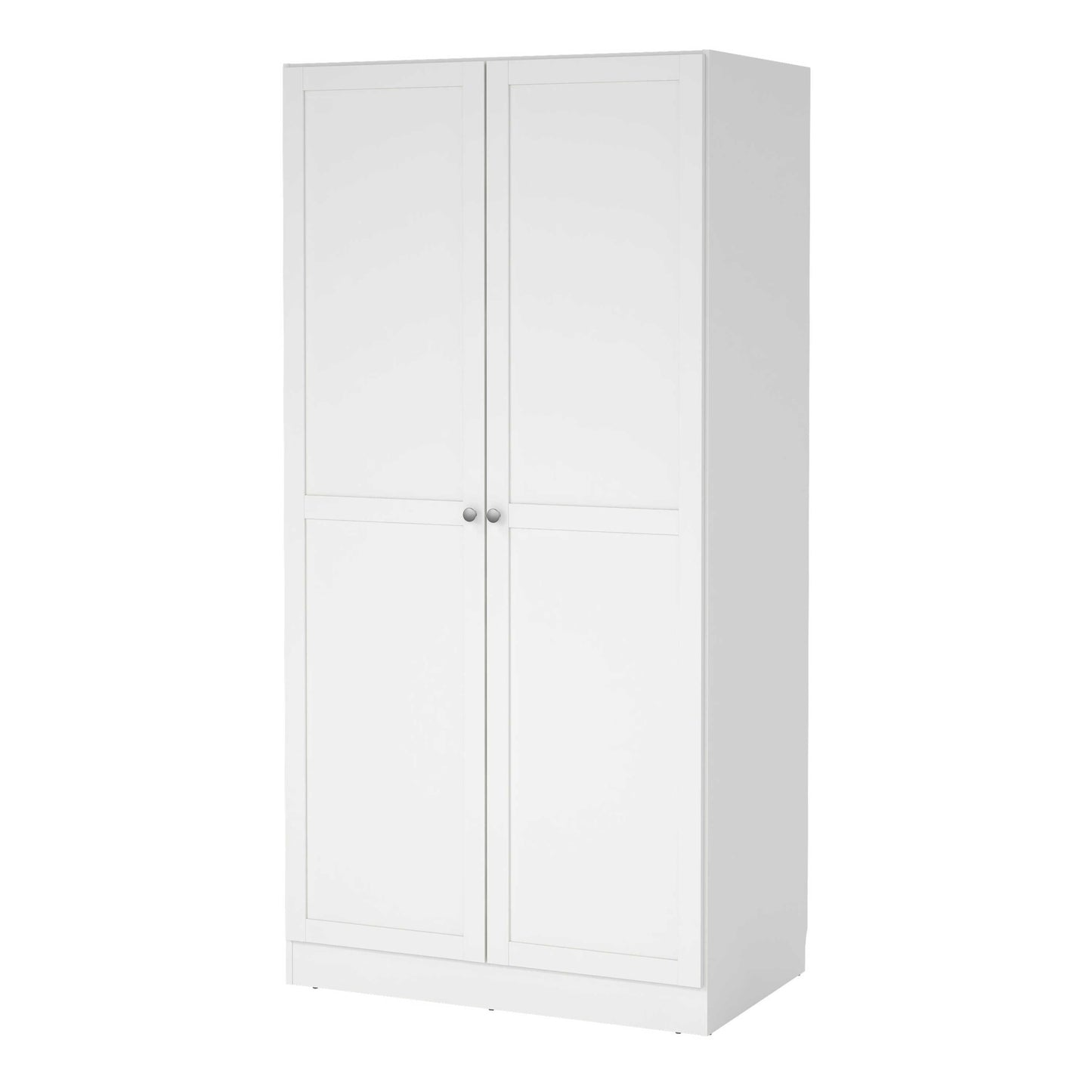 Cherryfern White Wooden Wardrobe 2 Frame Doors