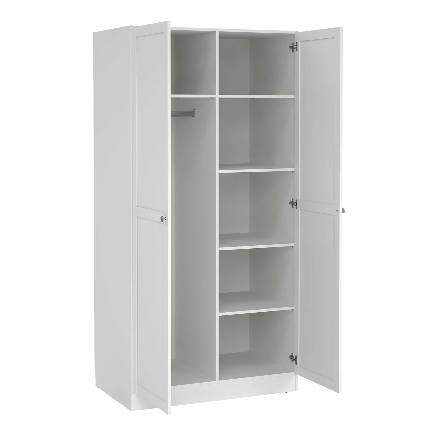 Cherryfern White Wooden Wardrobe 2 Frame Doors