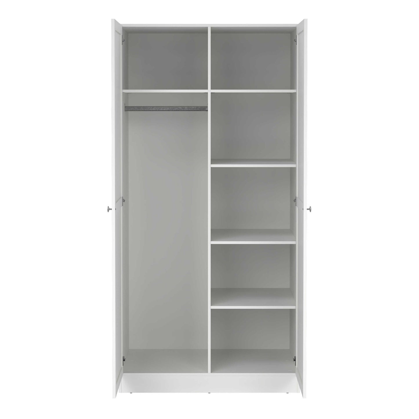 Cherryfern White Wooden Wardrobe 2 Frame Doors