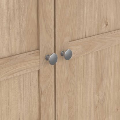 Cherryfern Natural Oak Wood Wardrobe 2 Frame Doors