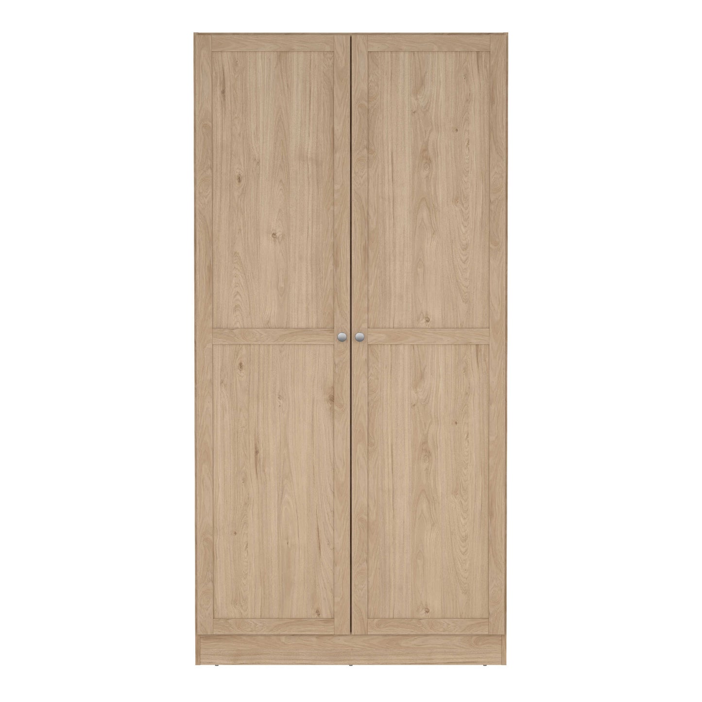 Cherryfern Natural Oak Wood Wardrobe 2 Frame Doors