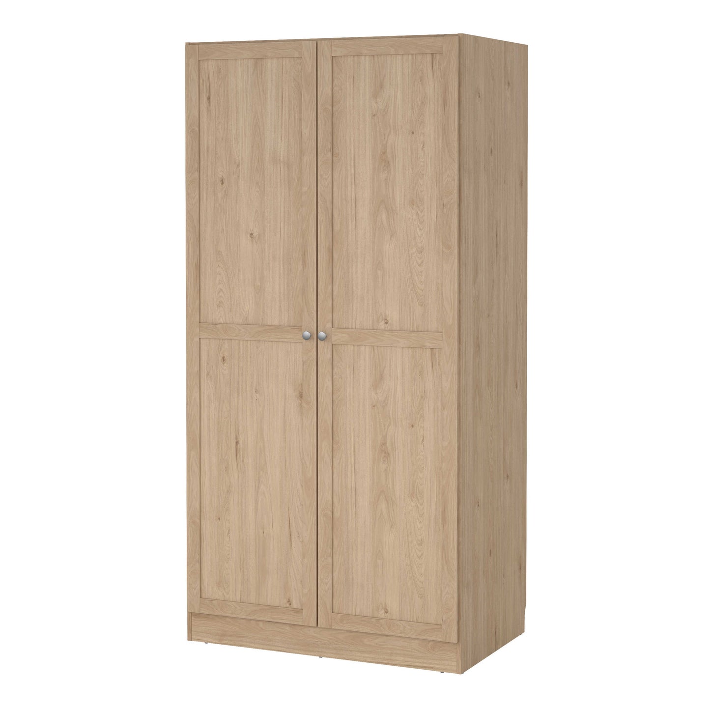Cherryfern Natural Oak Wood Wardrobe 2 Frame Doors