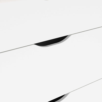 Lira Jackson Hickory Wood and White Chest 3 Drawers