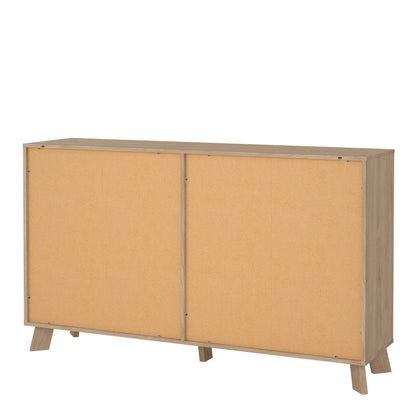 Lira Jackson Hickory Oak Wood and White 6 Drawers Double Dresser