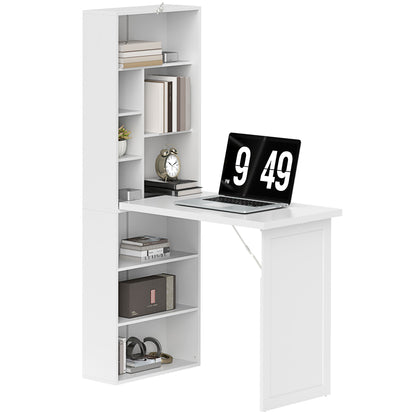 Larono 98cm White 3 Section Work Desk With Writing Board And Storage