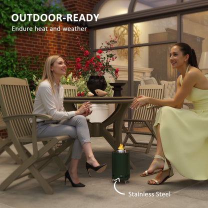 Balatti Small Stainless Steel Green Tabletop Smokeless Fire Pit