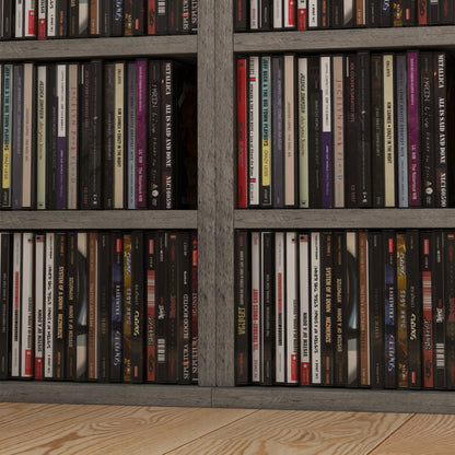 Vali Wood Dark Wood Effect Set Of 2 CD Storage Units With 102 Disc Capacity