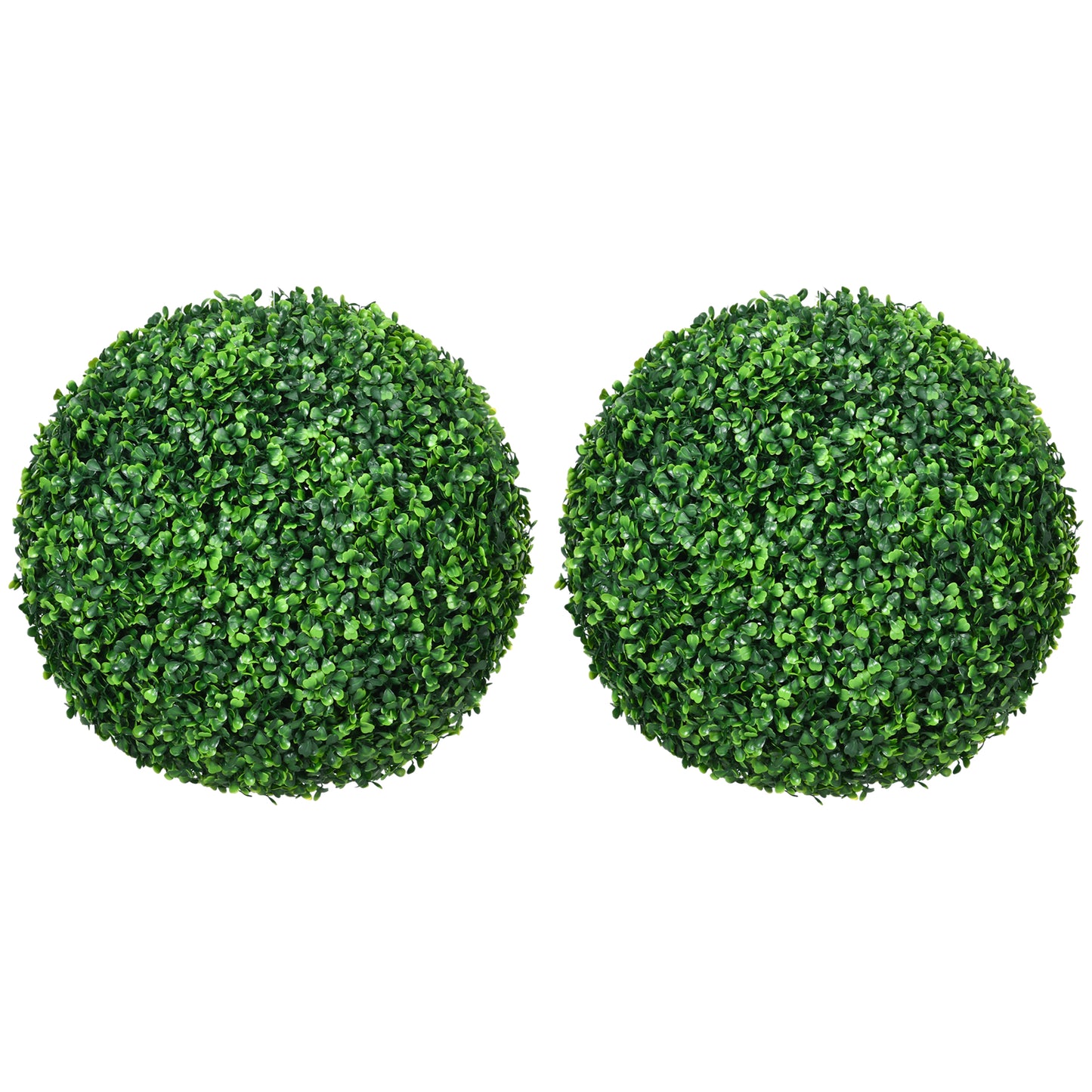 Tasa Halo Pair Of Artificial Boxwood Ball Plants In Green Finish
