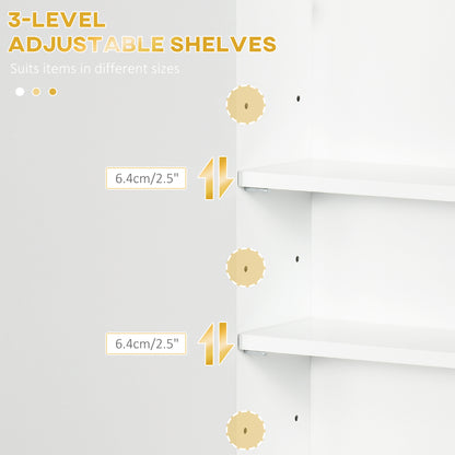 Mivi Hano Over Toilet Wall Mounted Storage Cabinet With Adjustable Shelving White
