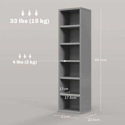 Neta Vipa High Gloss Grey Set Of 2 CD Storage Units With 102 Disc Capacity