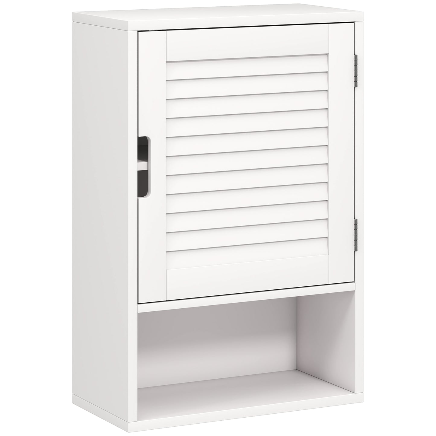 Zidi Rolette Wall Mounted Bathroom Storage Cabinet With Adjustable Shelves White 40 x 20 x 60cm