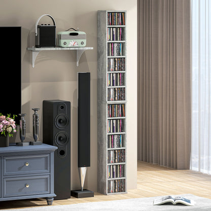 Tato Sefi Wood Cement Grey Set Of 2 CD Storage Units With 102 Disc Capacity