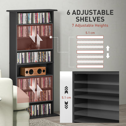 Kael Cori Wood Black CD Storage Unit With 360 Disc Capacity