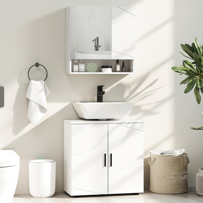 Badosu Luni Under Sink Bathroom Storage Cabinet With Internal Shelving White
