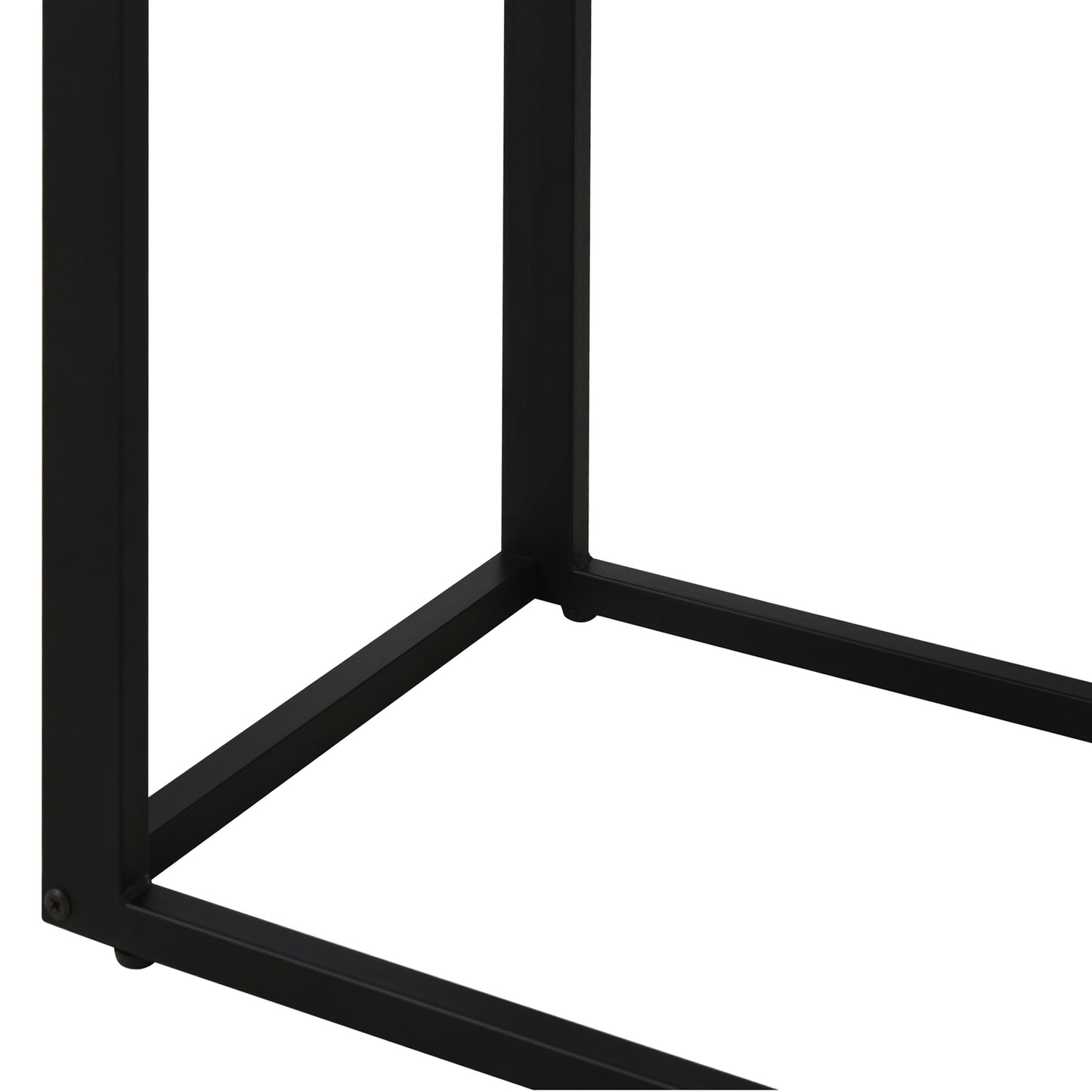 Tanit Metal And Wooden Brown And Black Set Of 2 C Shaped Sofa Side Tables