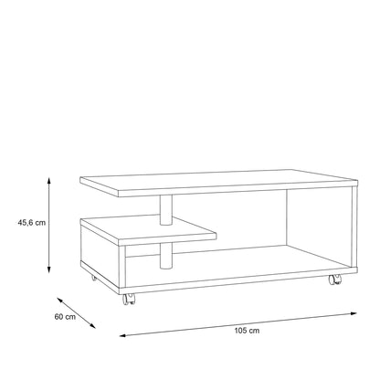 Salford Grey Wooden Coffee Table Open Shelf