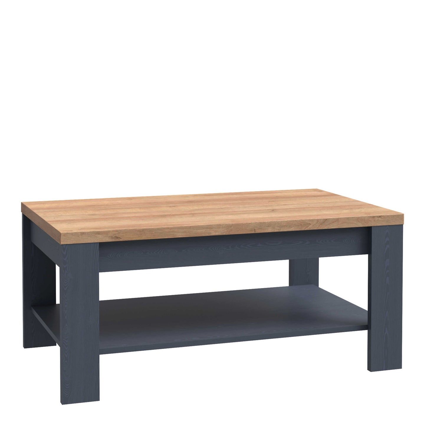 Bramblecroft Navy and Natural Oak Wood Coffee Table