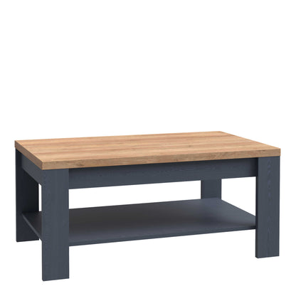 Bramblecroft Navy and Natural Oak Wood Coffee Table