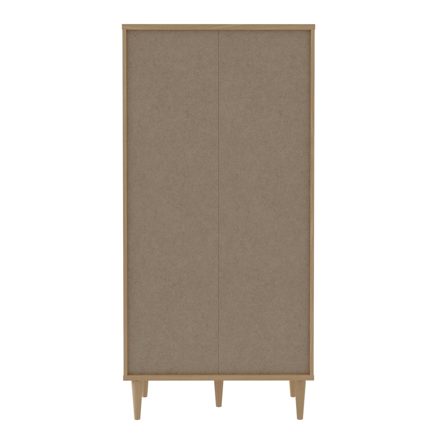 Mallowmoss Rattan and Wood 2 Door Display Cabinet