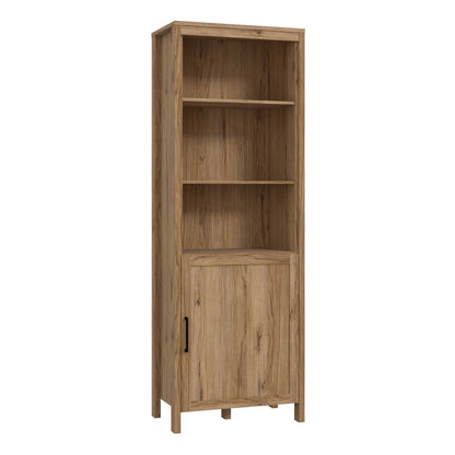 Mossbloom Waterford Oak Shelf Unit 2 Shelves 1 Door