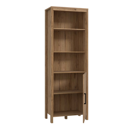 Mossbloom Waterford Oak Shelf Unit 2 Shelves 1 Door