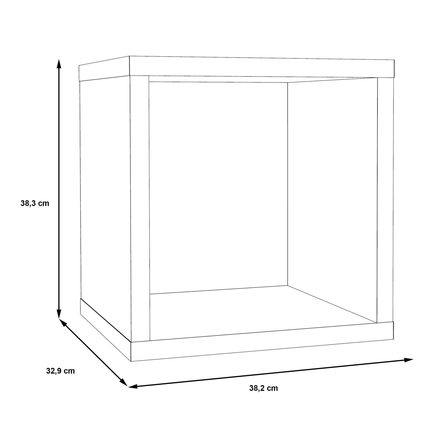 Shanghai Artisan Oak Effect Singular Storage Unit 1 Shelf