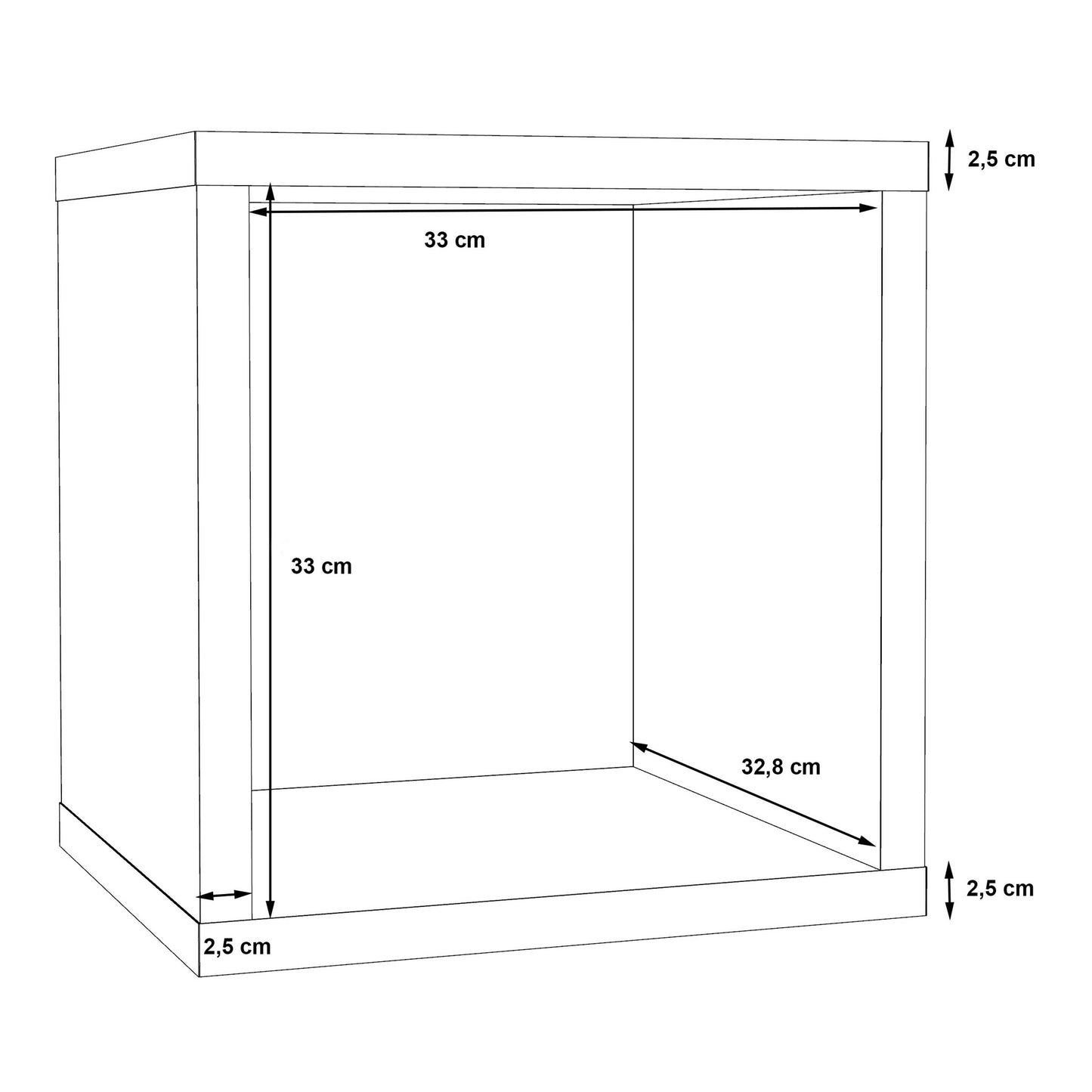 Shanghai Artisan Oak Effect Singular Storage Unit 1 Shelf