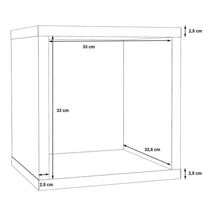 Shanghai Artisan Oak Effect Singular Storage Unit 1 Shelf