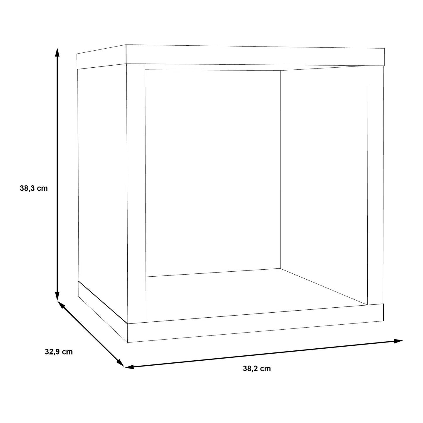 Shanghai Concrete Grey Singular Storage Unit 1 Shelf
