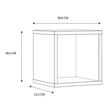 Shanghai High Gloss White Singular Storage Unit 1 Shelf