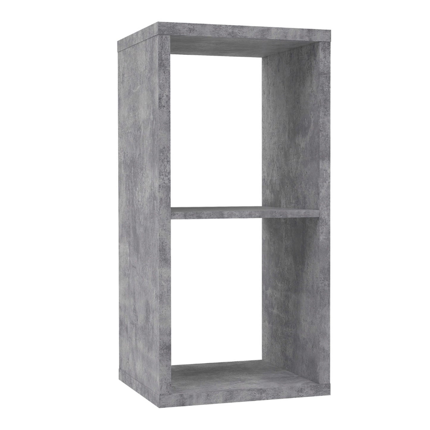 Shanghai Concrete Grey 2x1 Storage Unit 2 Shelves