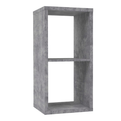Shanghai Concrete Grey 2x1 Storage Unit 2 Shelves
