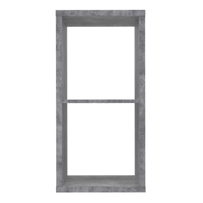 Shanghai Concrete Grey 2x1 Storage Unit 2 Shelves